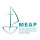 logo do MEAP feito por um barquinho em azulcom a inscrição "MEAP - Missão Evangélica de Assistência aos Pescadores"